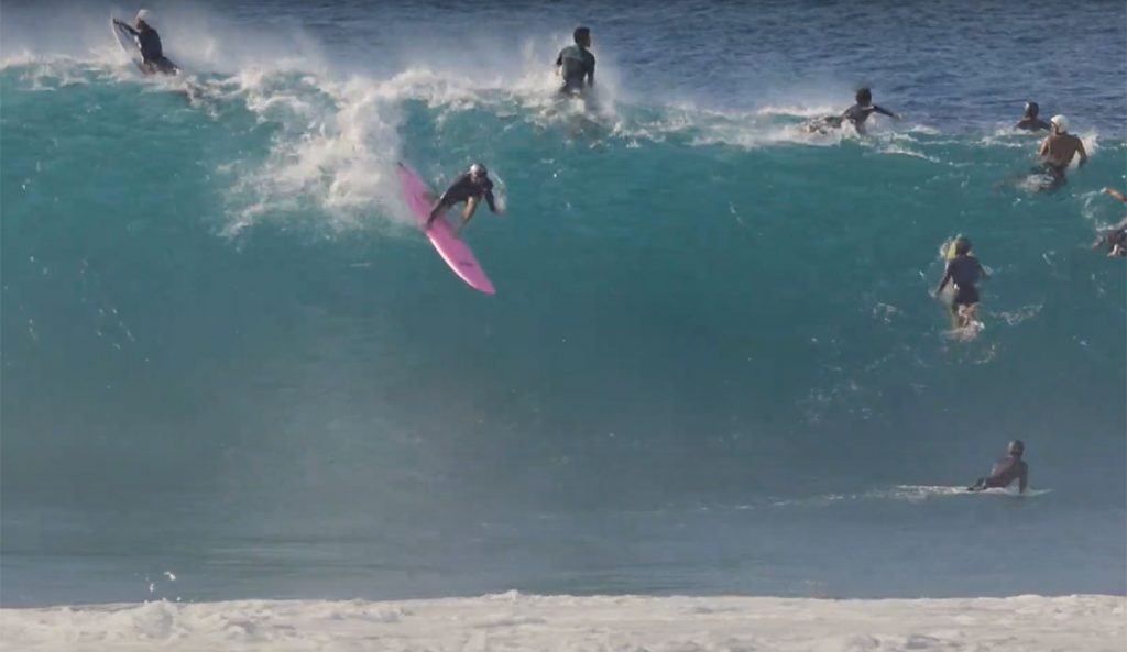 Jamie O'Brien surfing Pipeline