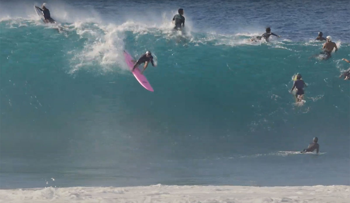 Jamie O'Brien surfing Pipeline