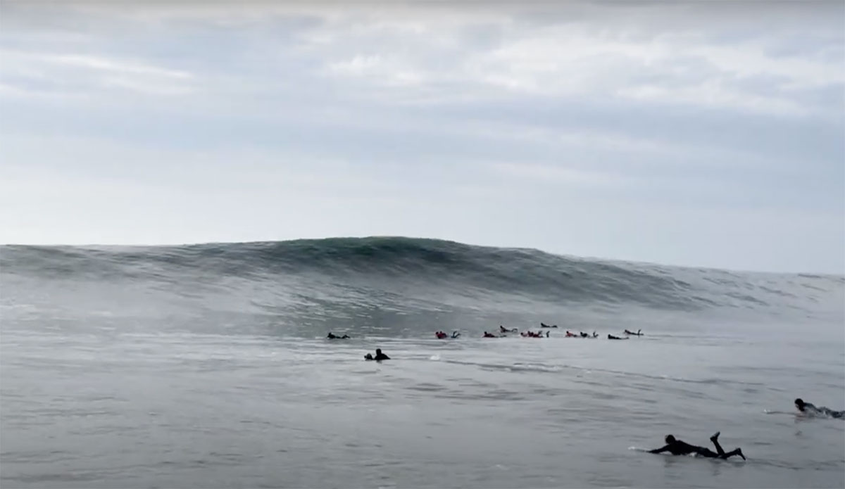 Maverick's surf Christmas Day