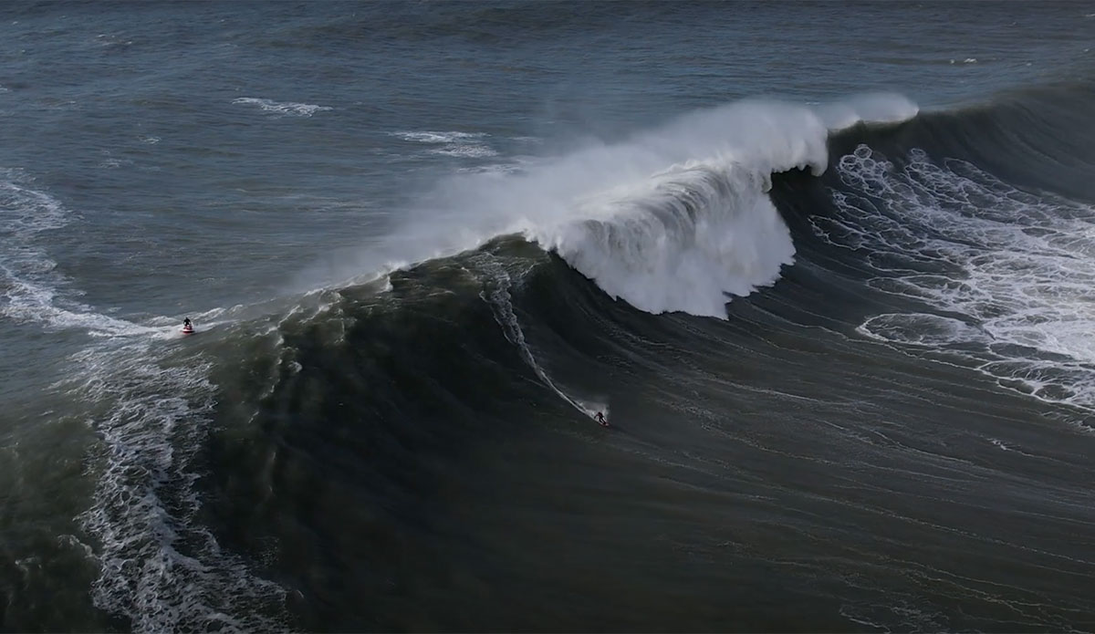 Peter Mel surfing Maverick's