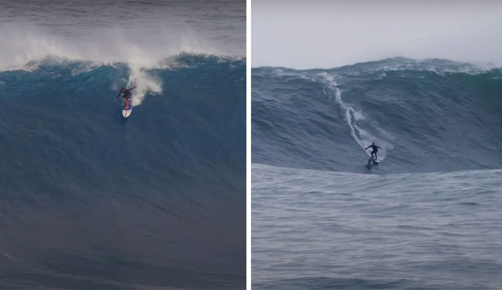 Kai Lenny surfing Maverick's and Jaws