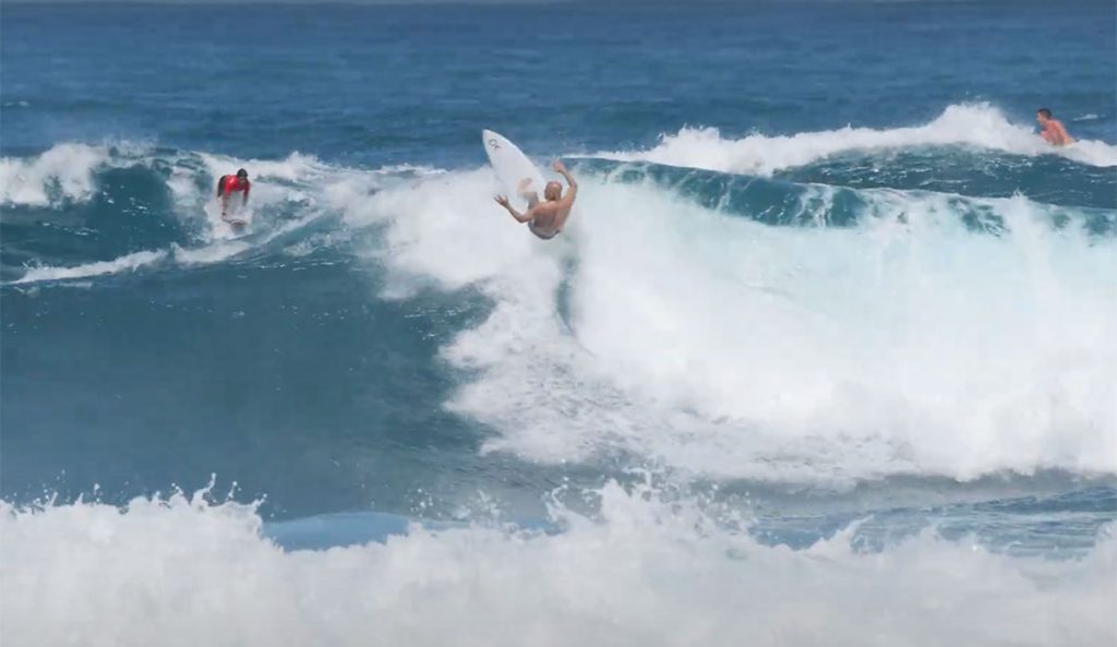 Kelly Slater surfing Haleiwa