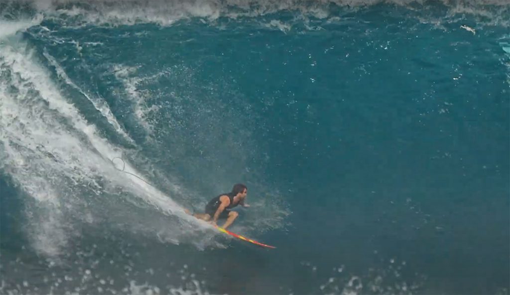 Mason Ho surfing Pipeline