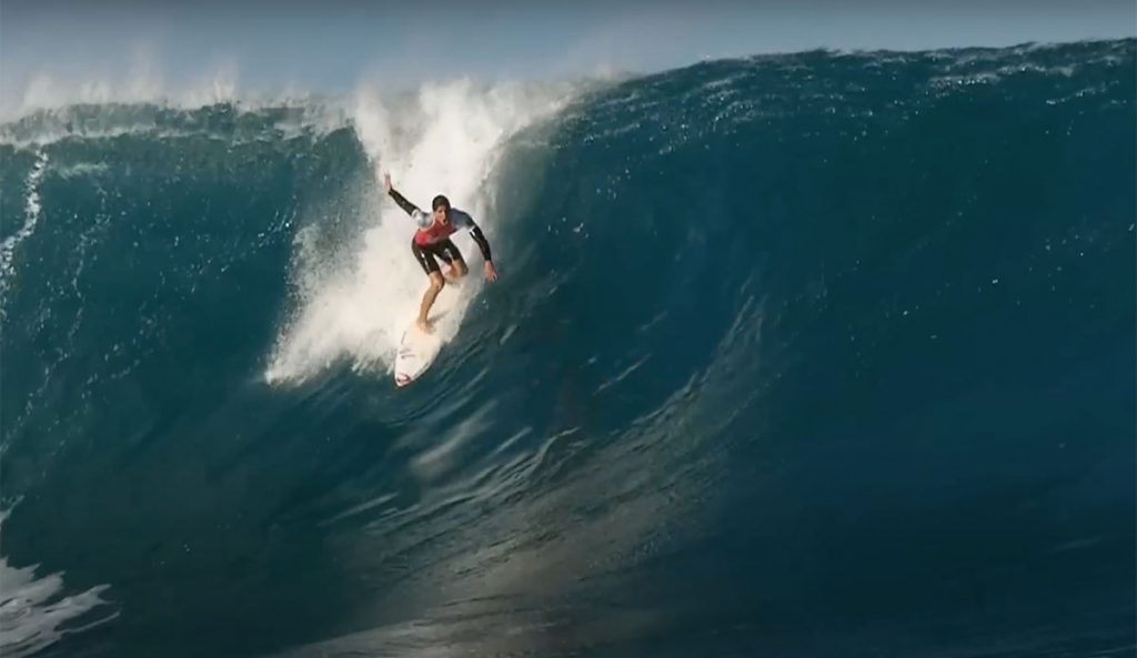 Gabriel Medina surfing Pipeline