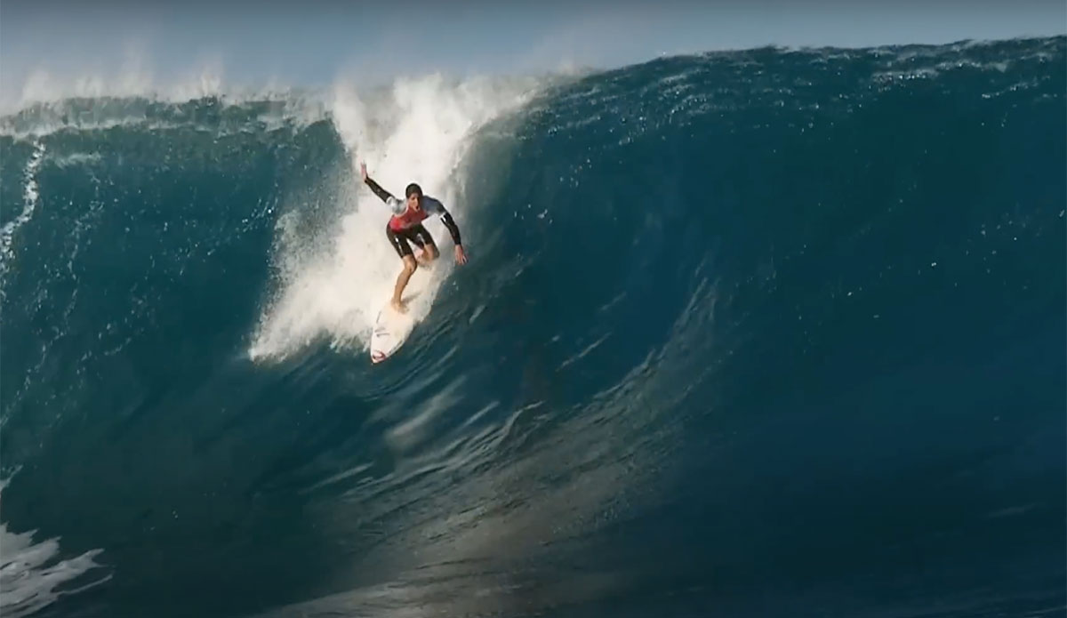 Gabriel Medina surfing Pipeline
