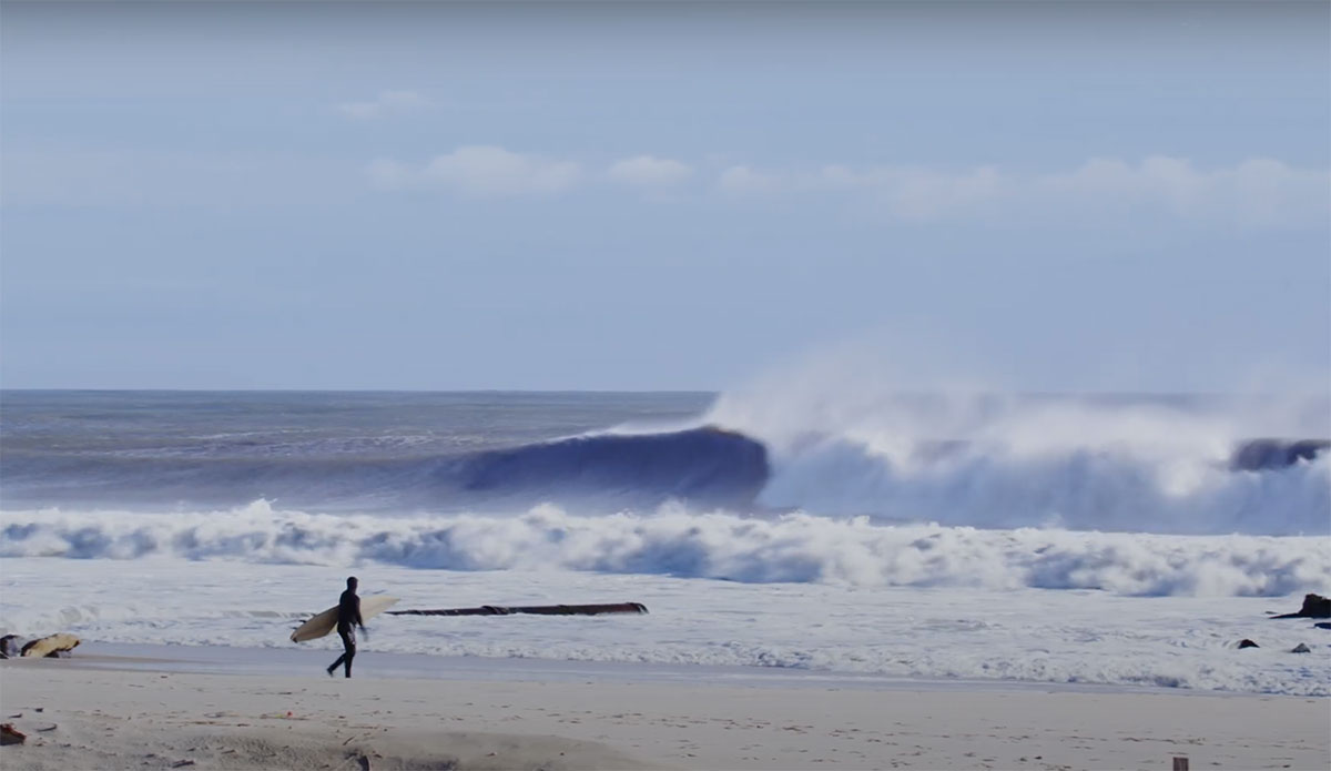 Justin Quintal surfing New Jersey