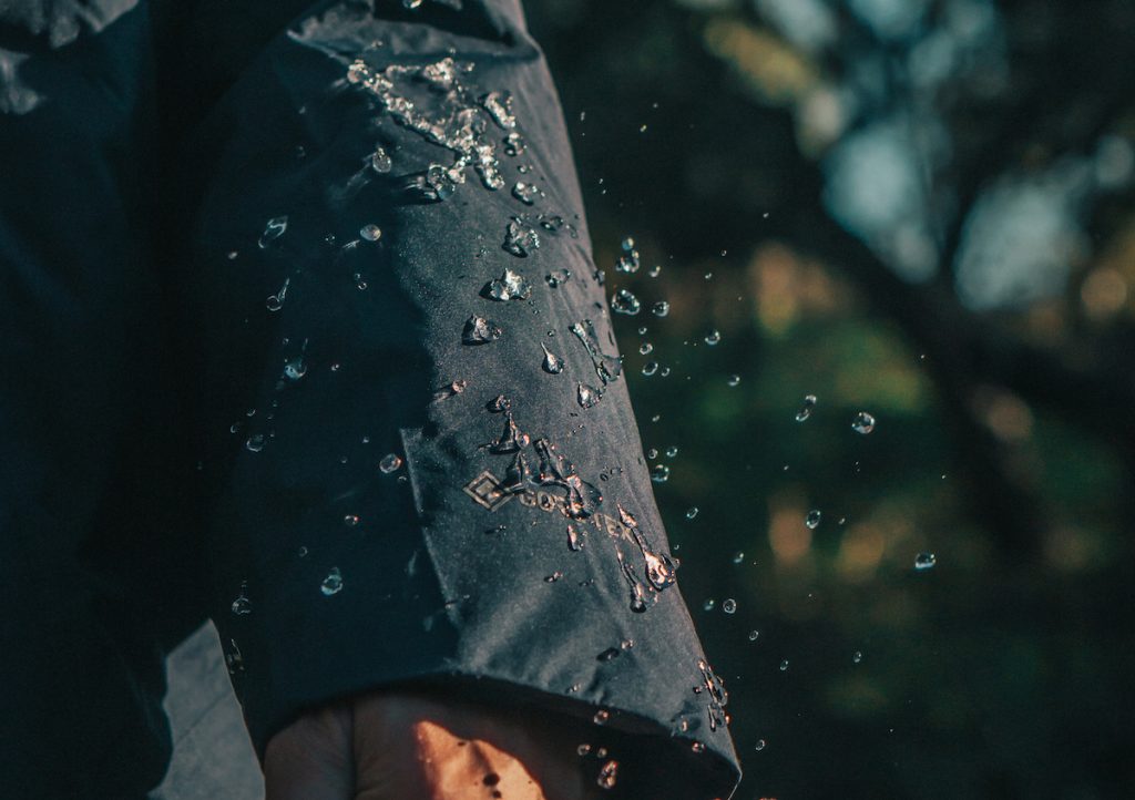 Gore Tex and DWR on the Patagonia Stormshadow Parka