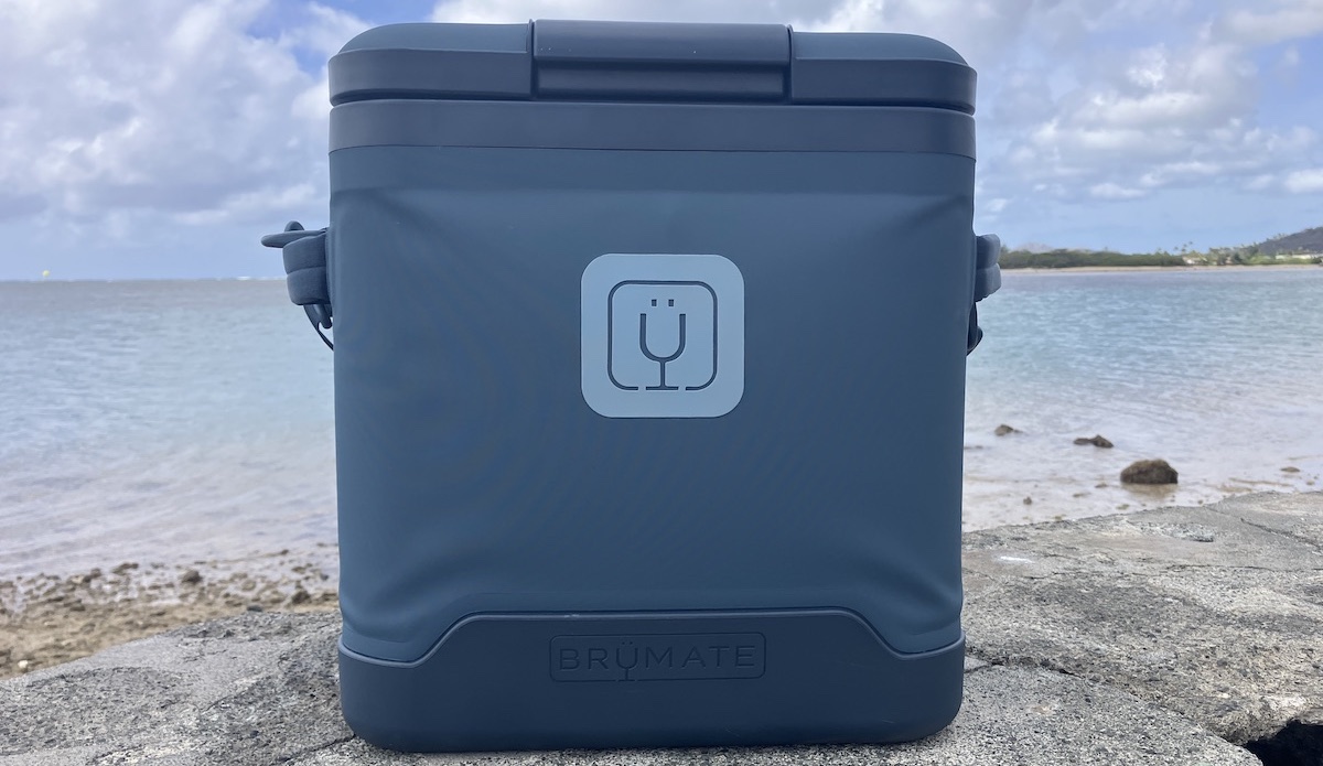 The Brumate MagPack soft cooler sitting at the beach