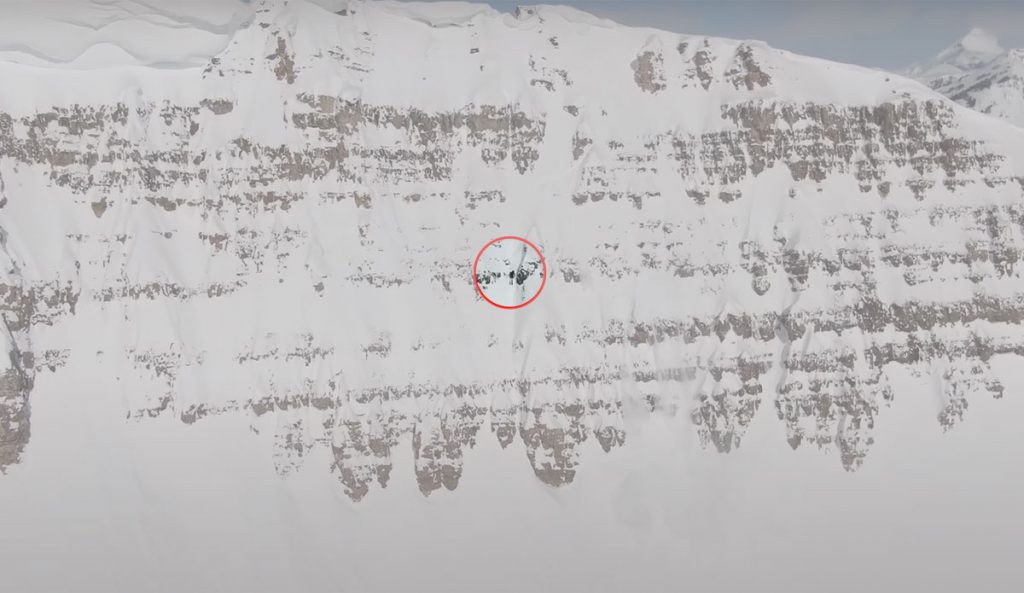 Teton Brown skiing Corah's Couloir