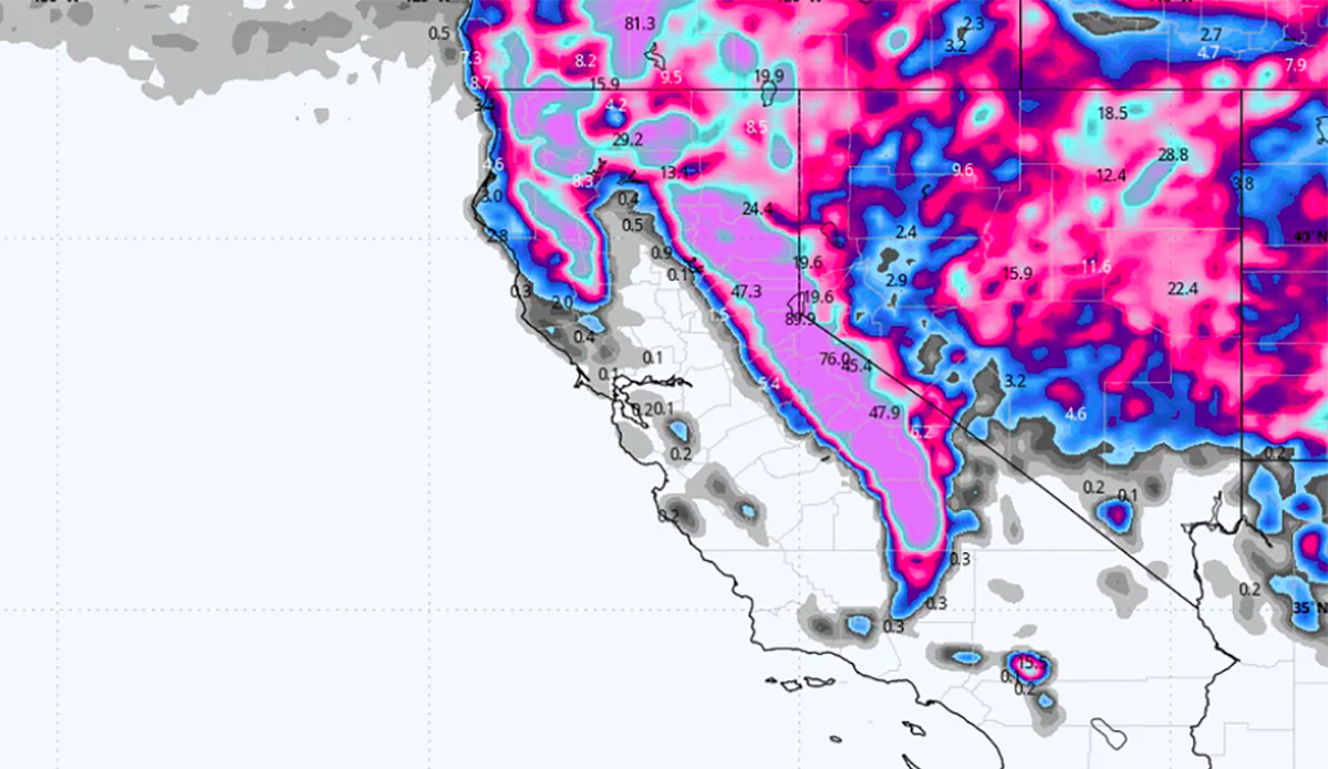 Sierra Ski Resorts Are Warning of Massive Storm That Could Dump Up to 12 Feet of Snow