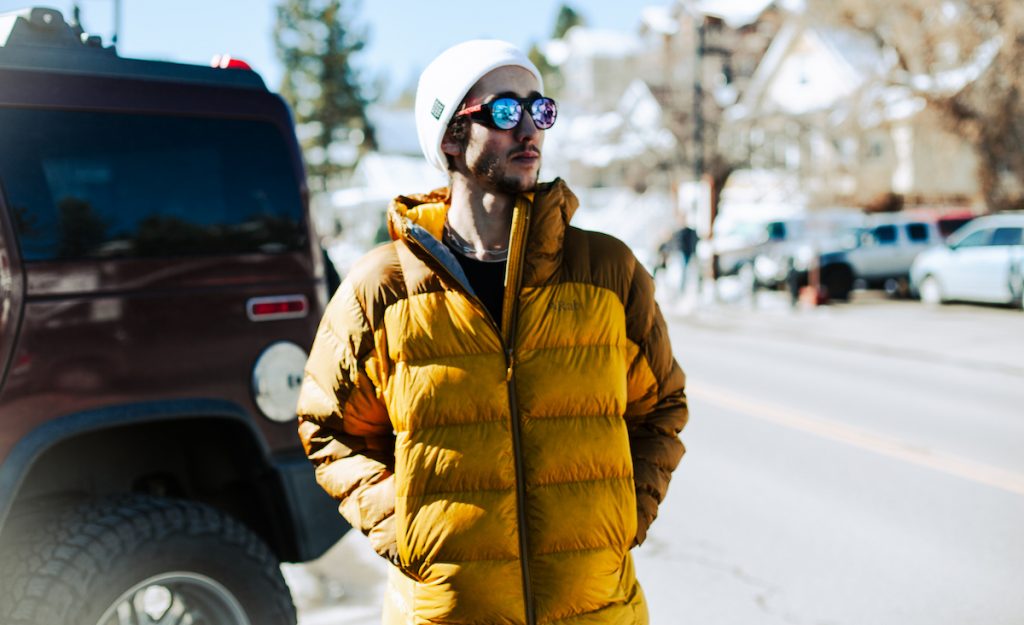 Wearing the Rab Neutrino Pro in Truckee, CA