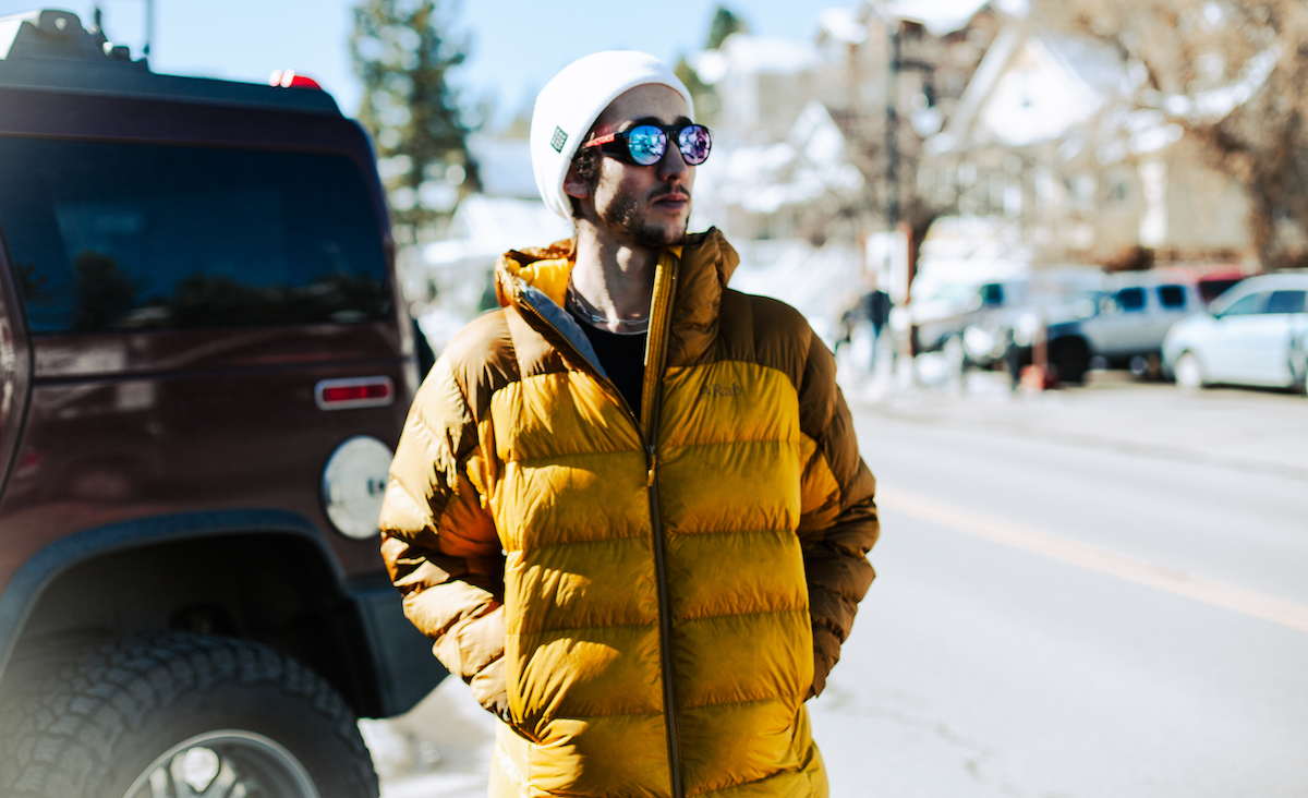 Wearing the Rab Neutrino Pro in Truckee, CA