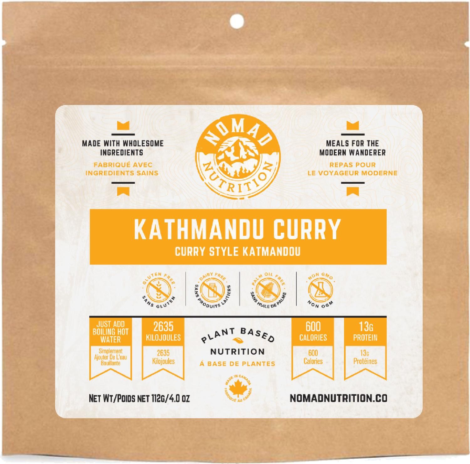 kathmandu curry nomad nutrition backpacking meals