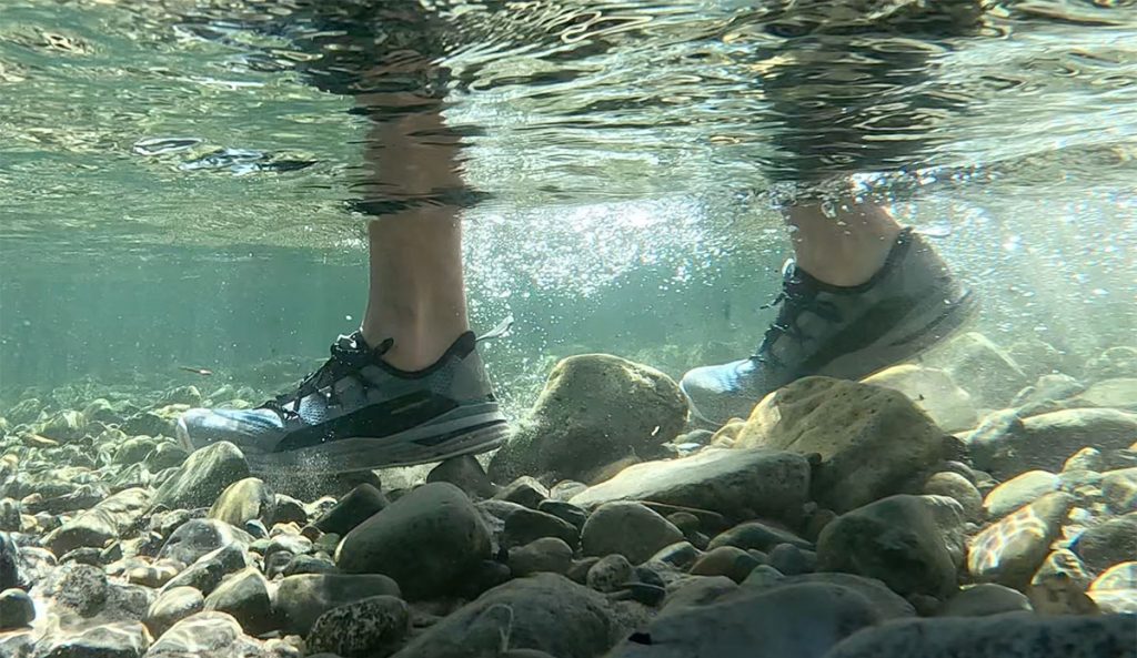 Danner Rivercomber water shoes shown underwater
