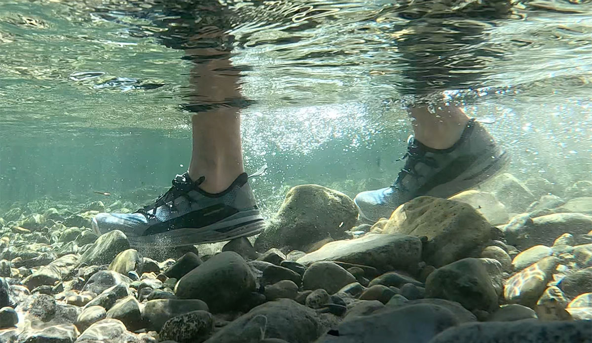 Danner Rivercomber water shoes shown underwater