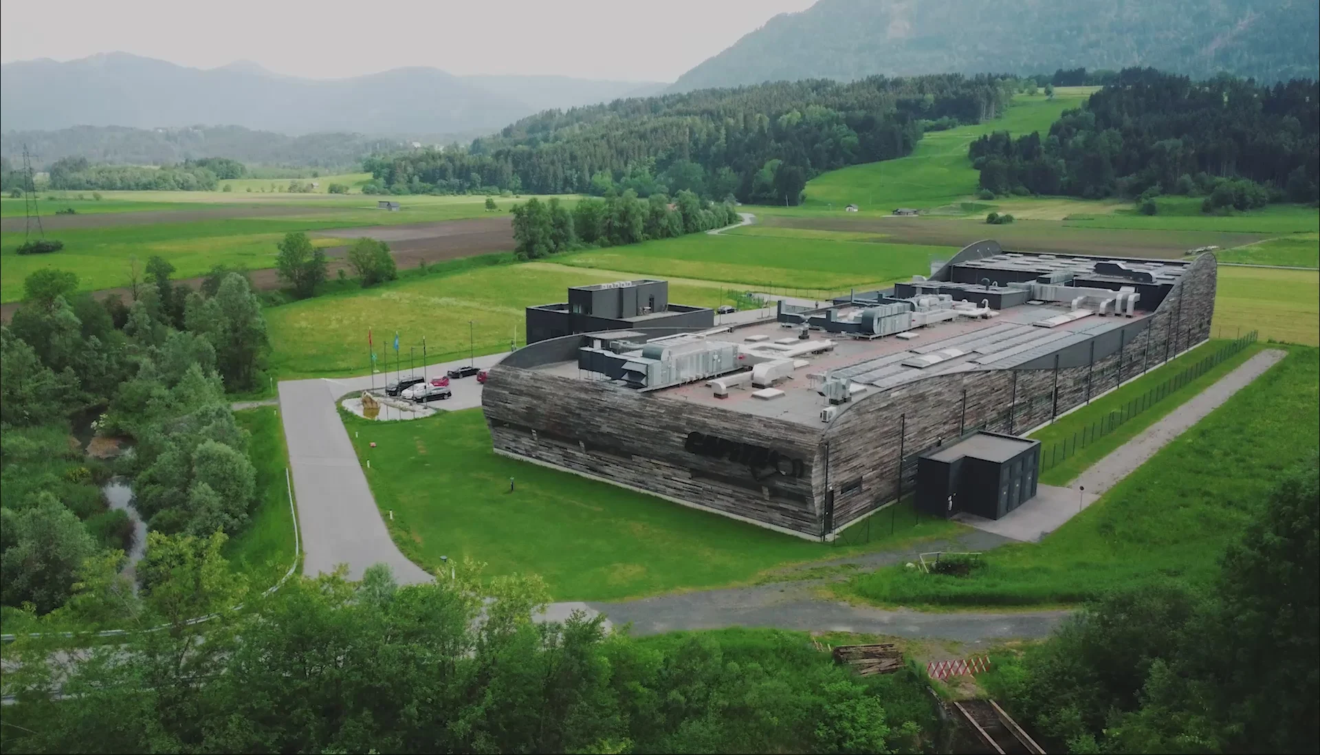 an aerial view of the capita snowboards factory in austria