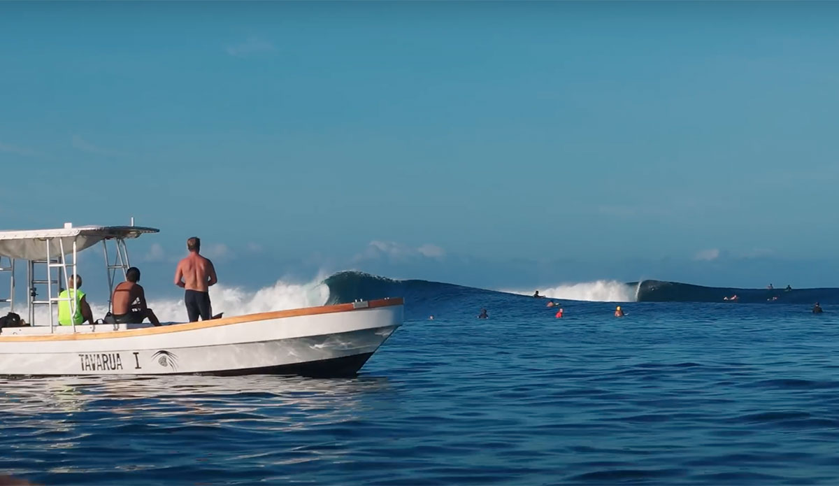 Nate Florence surfing Cloudbreak