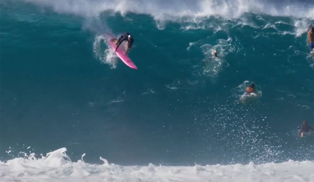 Jamie O'Brien surfing Pipeline
