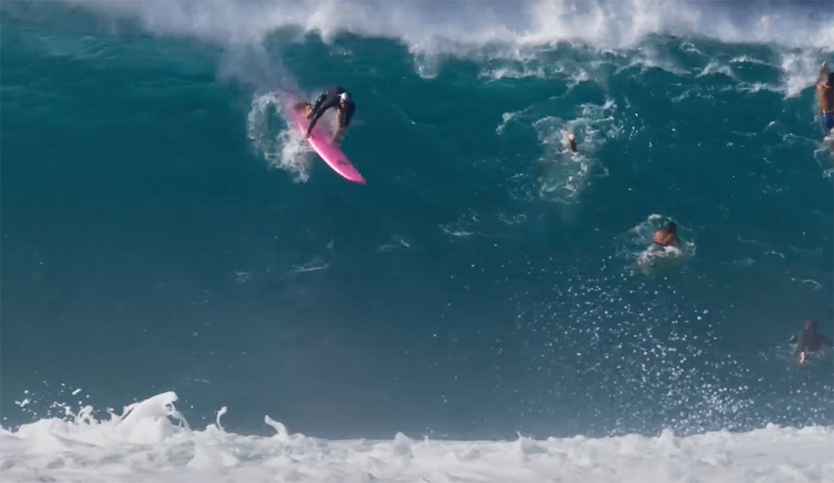 Jamie O'Brien surfing Pipeline