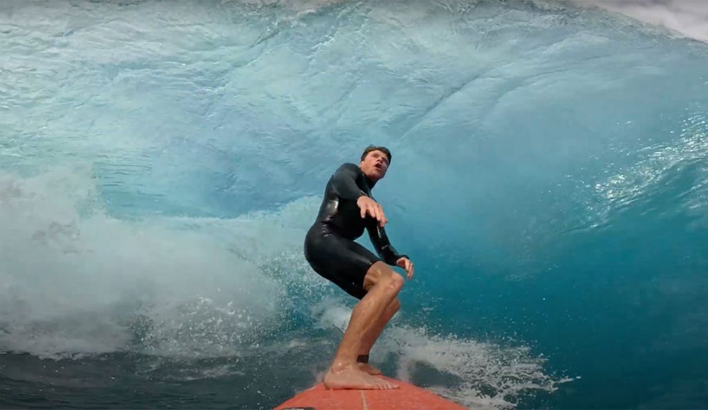 Mark Healey surfing Pipeline
