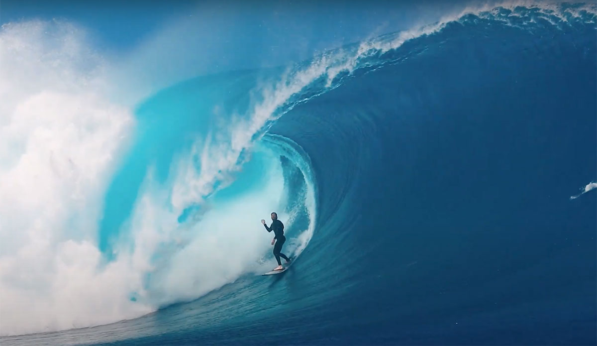 Nate Florence surfing Cloudbreak
