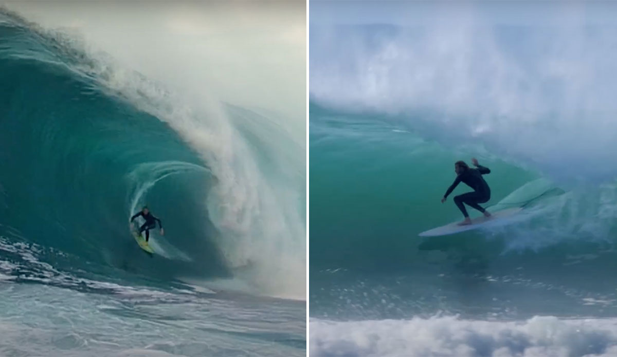 Laurie Towner and Torren Martyn surfing