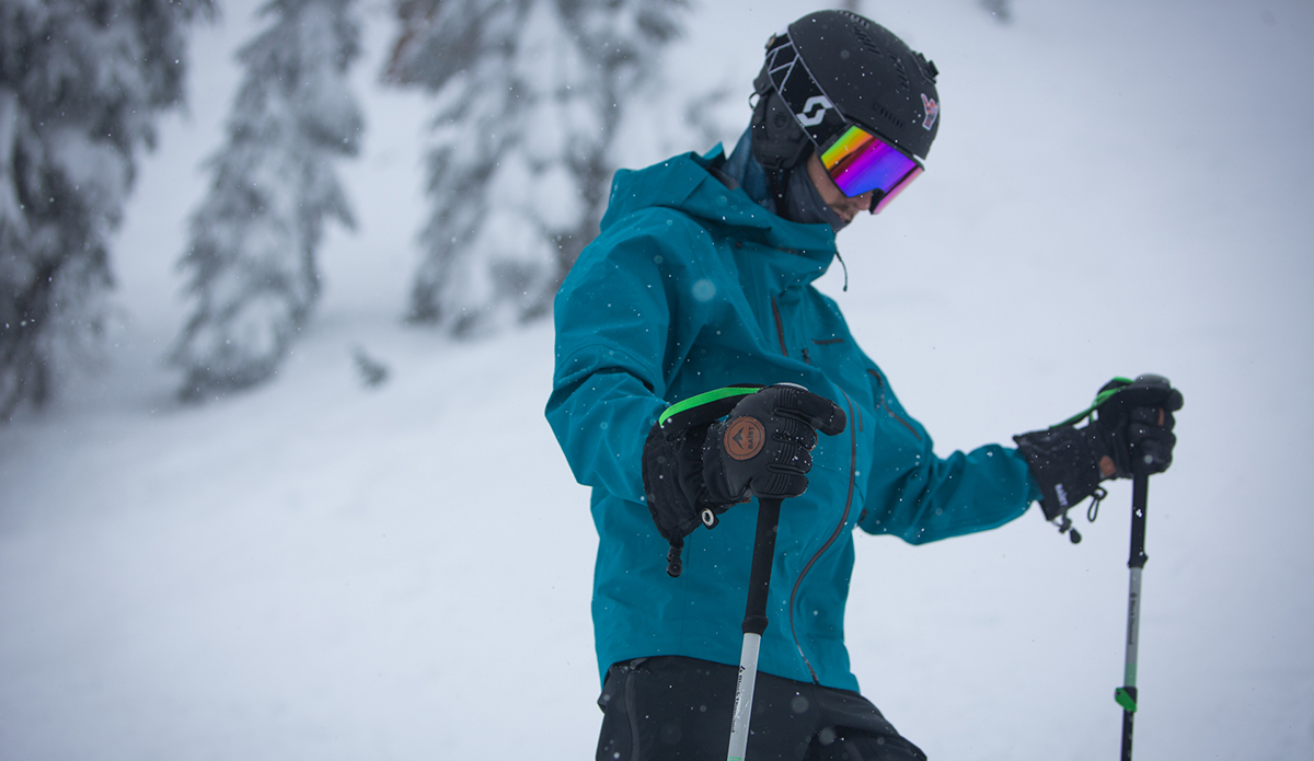 Standing in the Patagonia Untracked Ski Jacket
