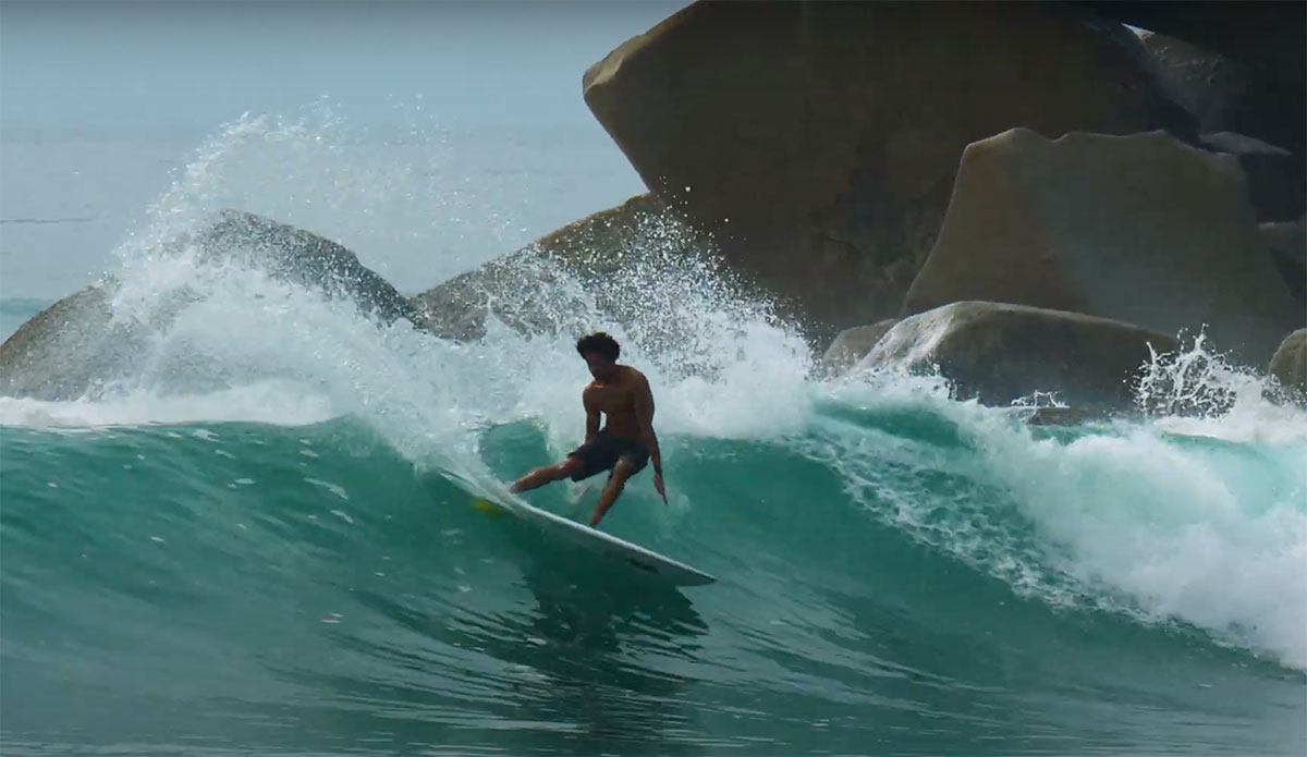Mikey February surfing in Mexico