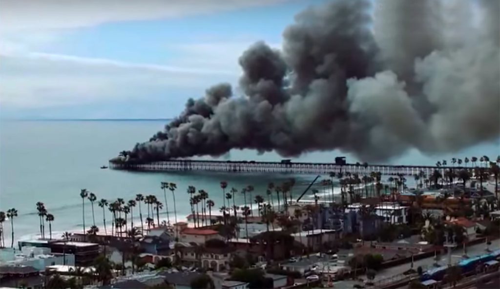 Firefighters Contain Blaze to Save Iconic Oceanside Pier