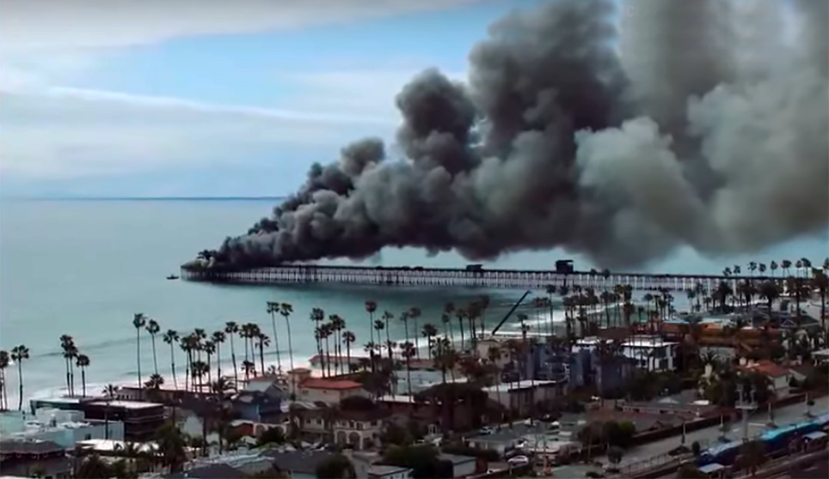 Firefighters Contain Blaze to Save Iconic Oceanside Pier
