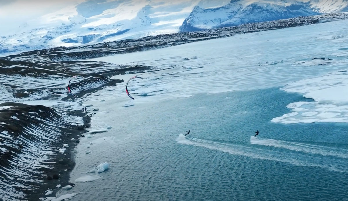 The Sickos kitesurfing in the Arctic
