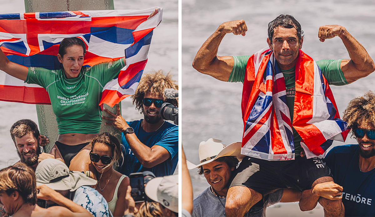 Honolua Blomfield and Kai Sallas Win ISA World Longboard Championship