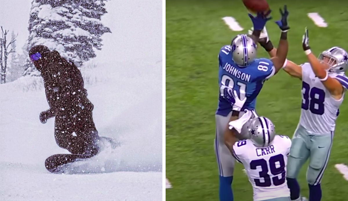 Hall of Fame Pass Catcher Calvin Johnson Talks About His Love of Snowboarding
