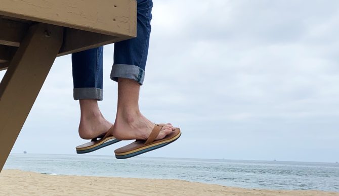 Rainbow Sandals at the Beach
