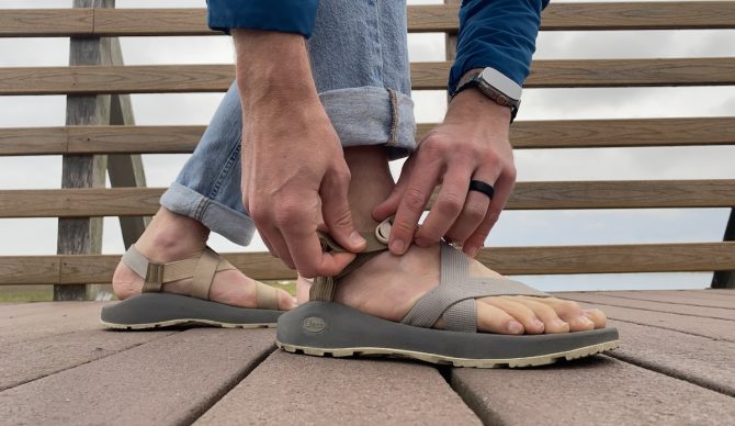 Chaco Sandals tying the straps