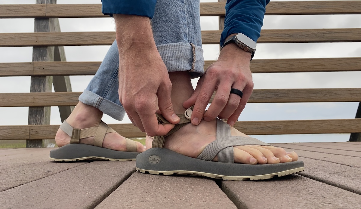 Chaco Sandals tying the straps