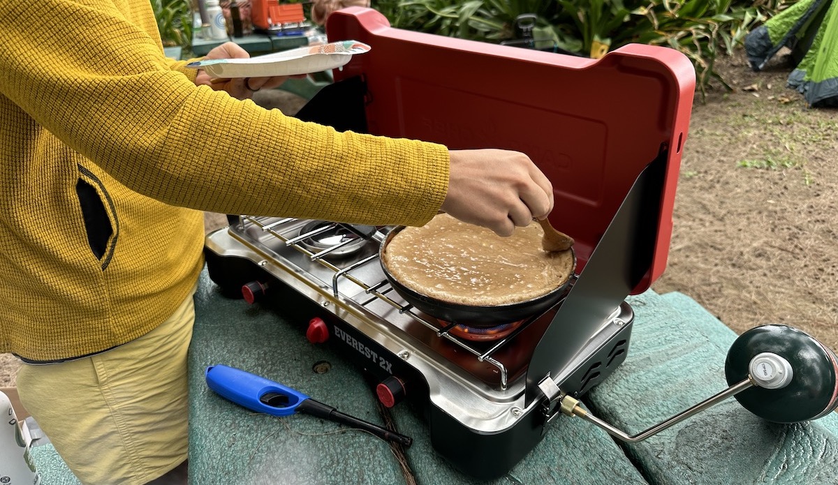 cooking on camping stoves