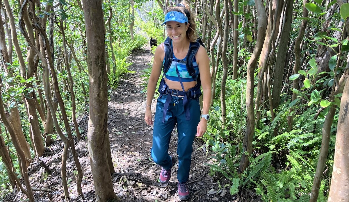 hiking in hiking pants in Hawaii