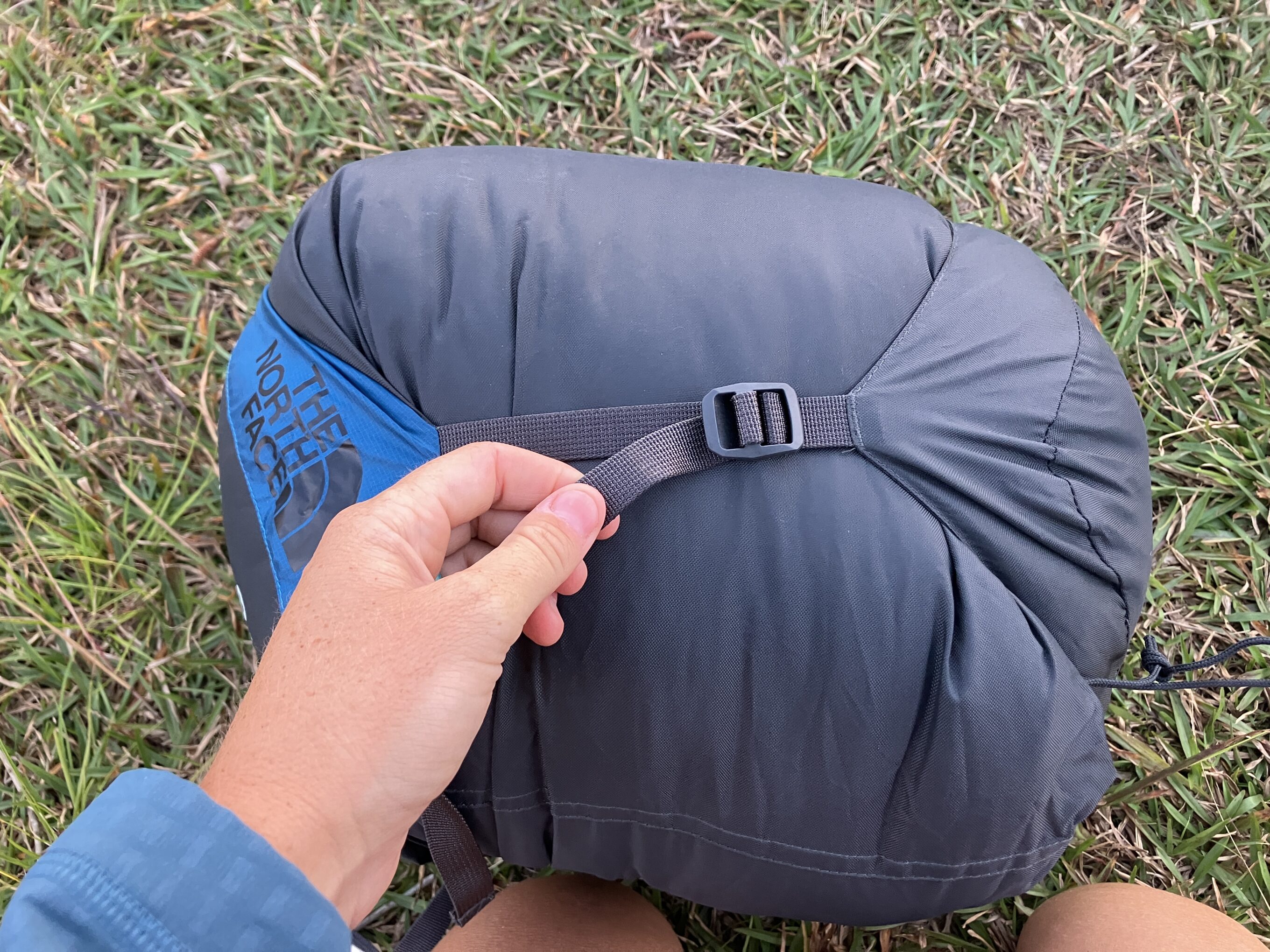 cat's meow sleeping bag in its stuff sack