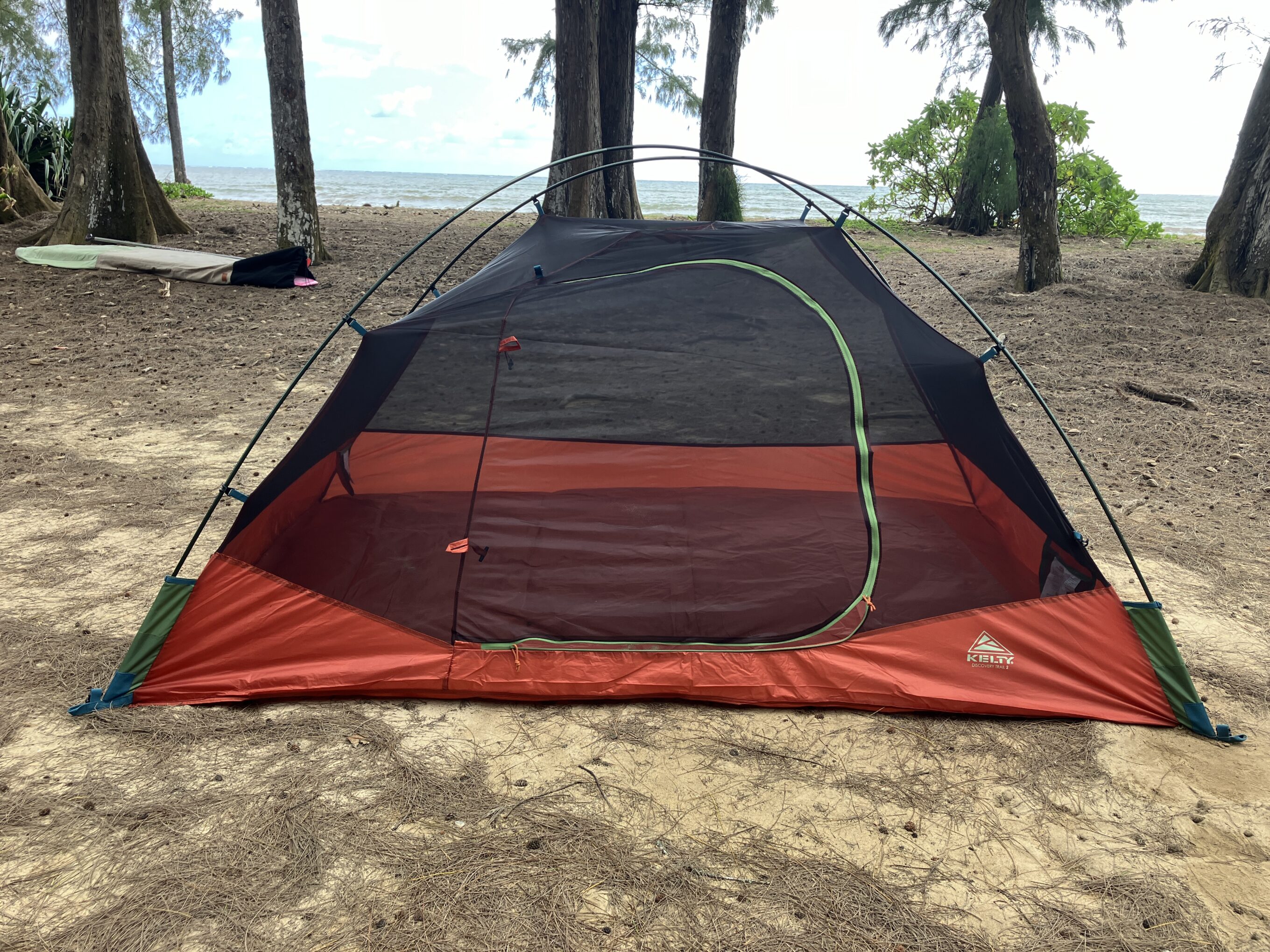kelty tent at the beach