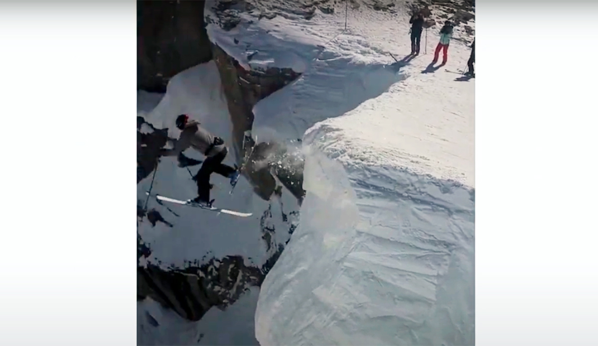 These Are the Most Colossal Corbet's Couloir Wipeouts Captured on Film This Year
