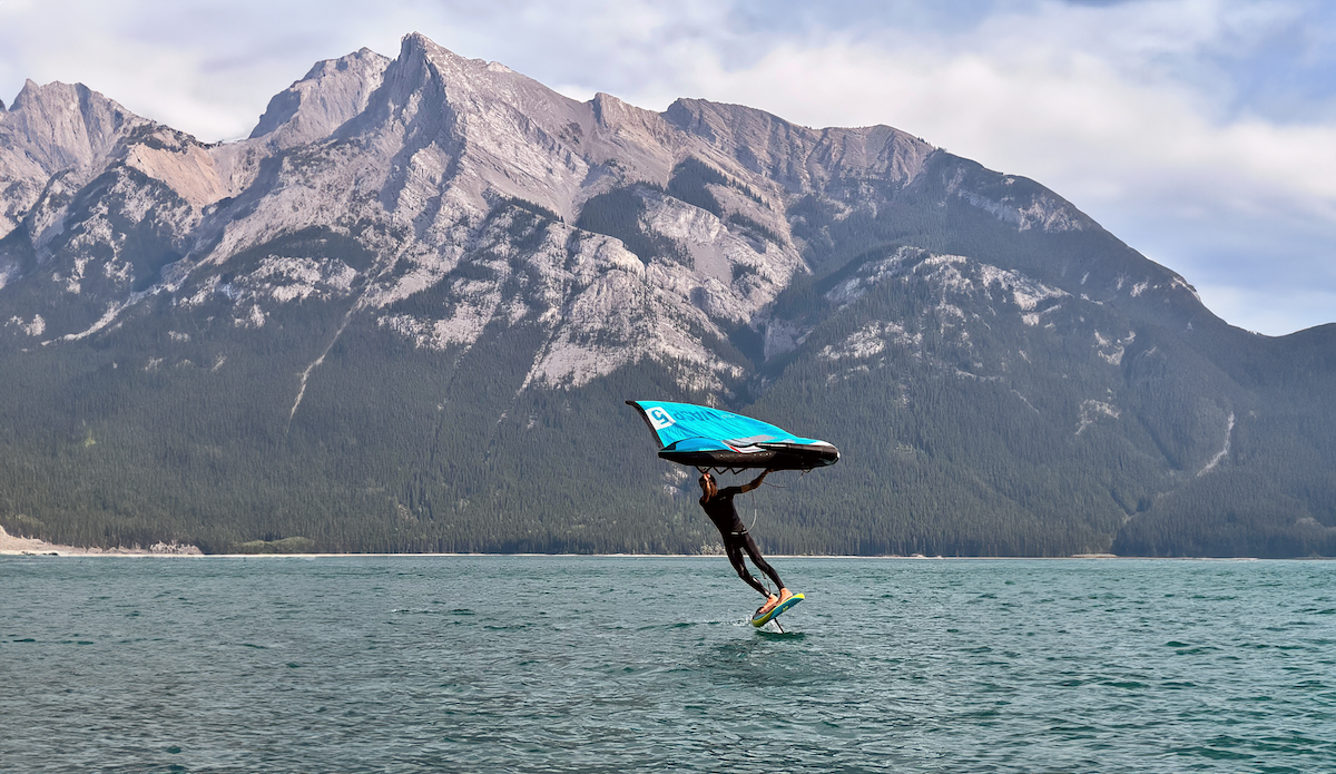 Wing Foiling in Banff