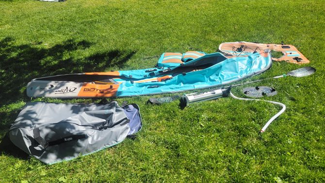 the bote aero lono kayak deflated