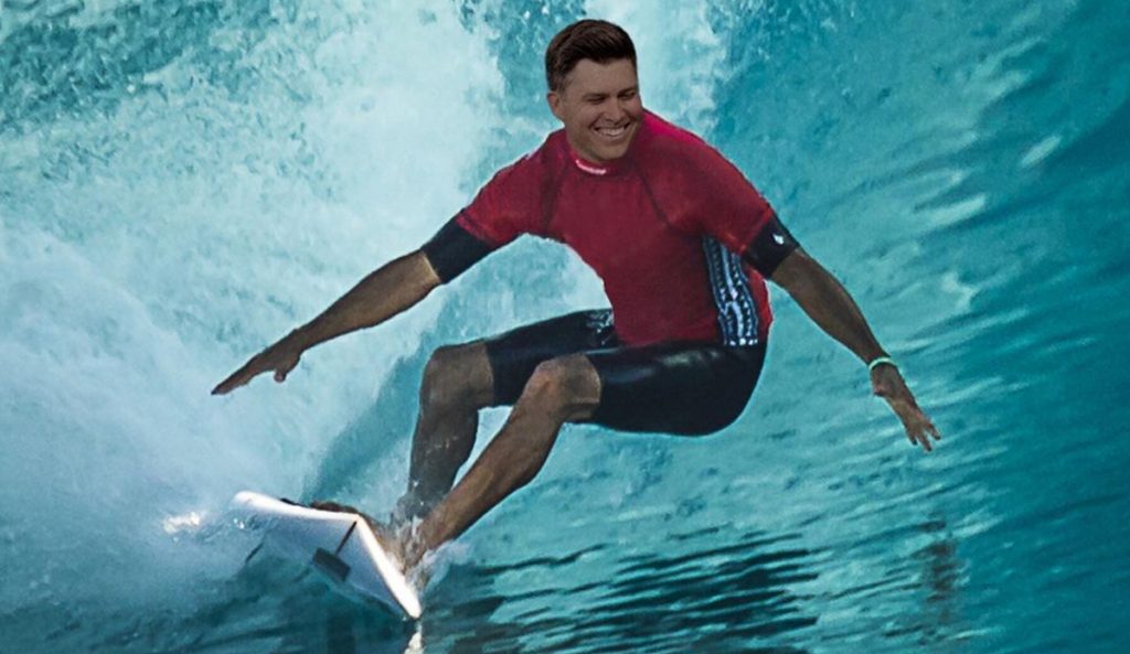 An "in-no-way-doctored photo" from Jost's Instagram announcement. Photo: Colin Jost // Instagram