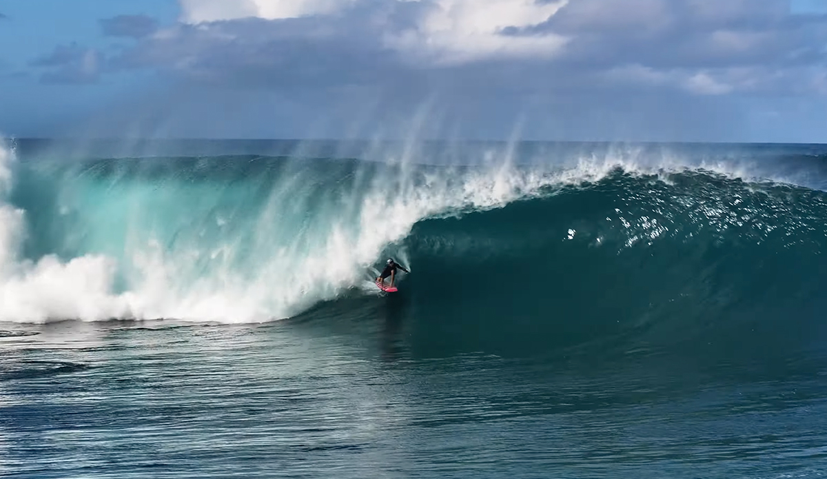 Jamie O'Brien dropped an edit of his biggest and best waves of the Hawai'ian winter. Photo: Jamie O'brien // YouTube