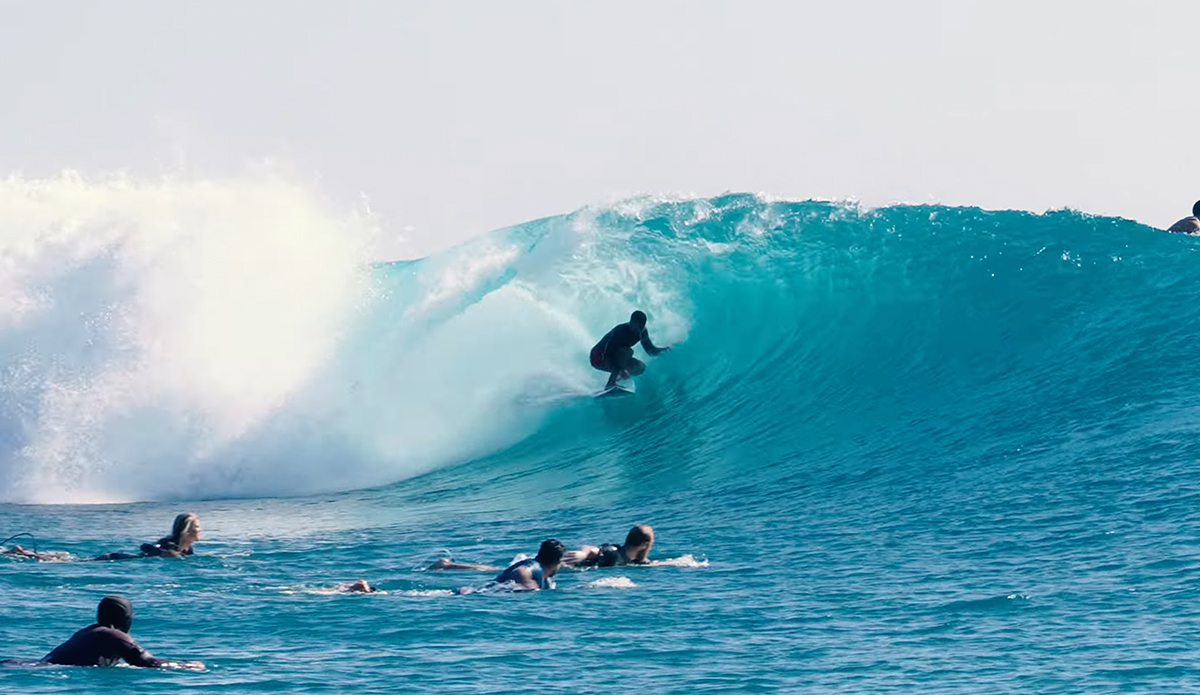 Koa Rothman getting shacked at Supersucks. Photo: Koa Rothman // YouTube