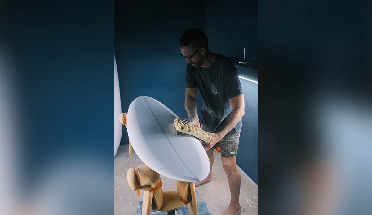 Matt in his current-day shaping bay. Photo: Matt Parker // Album