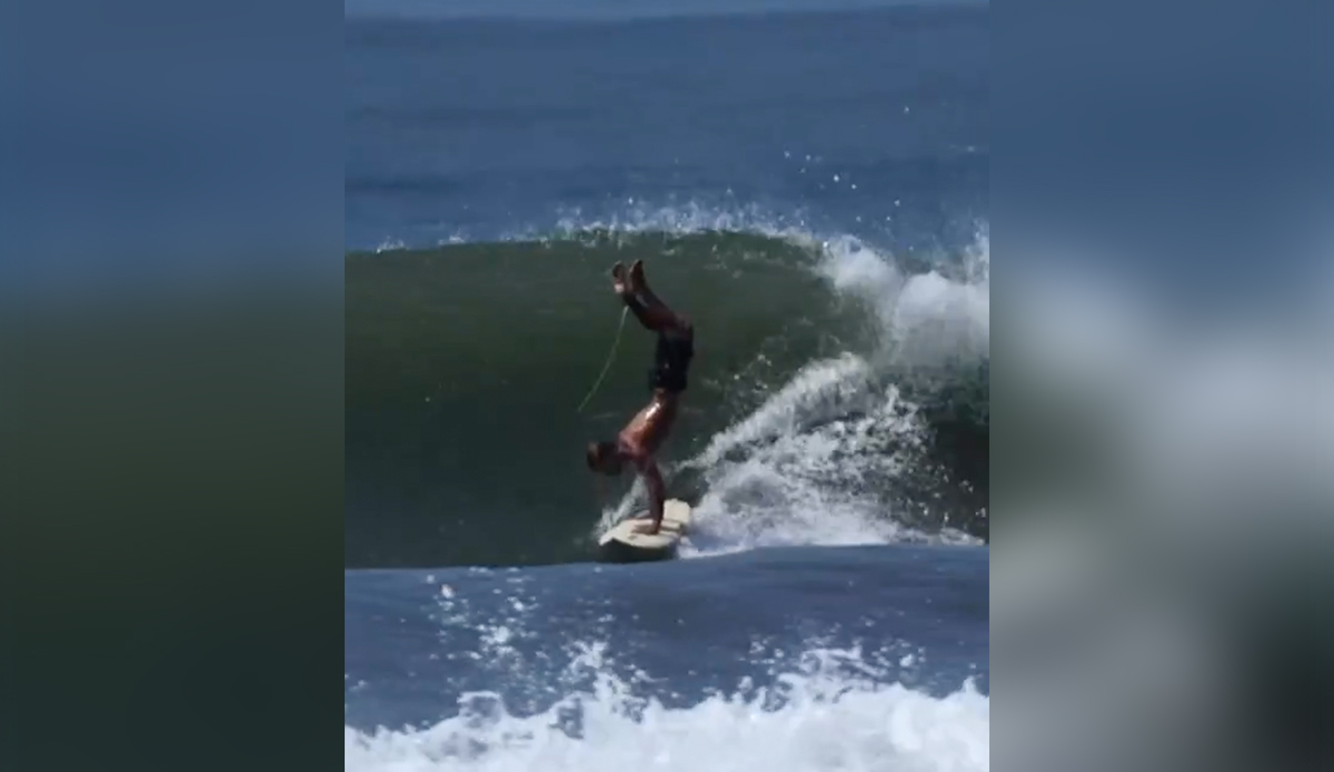 Jack Coleman films Taylor Watling doing what he does best. Photo: Jack Coleman // Instagram