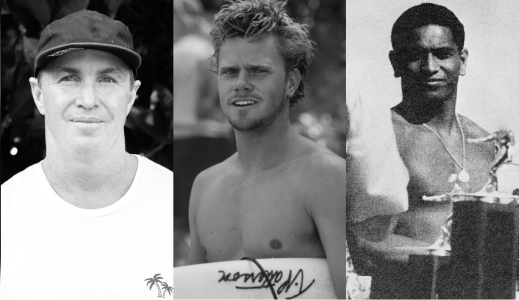 Jamie O’Brien, Jeff Deffenbaugh and Ilima Kalama. Photo: Surfers' Hall of Fame
