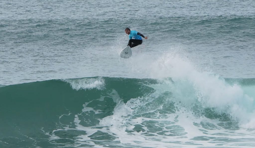 Getting airborne at the J-Bay classic trials. Photo: WSL // YouTube